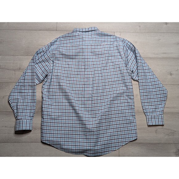 Brooks Brothers Shirt Non Iron Regular Fit Button Down Plaid Blue White Logo - Picture 8 of 11